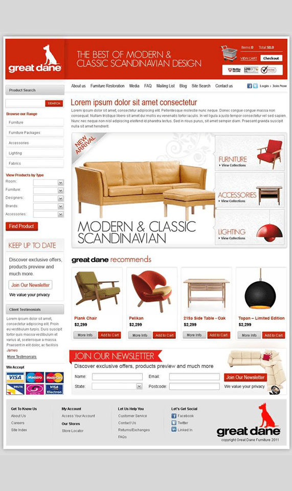 eCommerce Development Furniture Stores